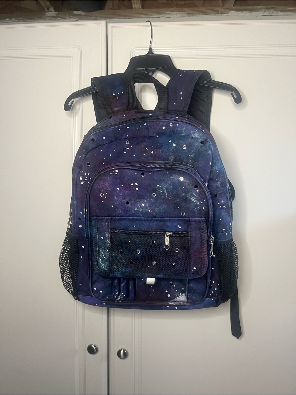 Hand Painted Galaxy Rhinestone Backpack - Picture 2 of 16
